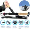 Expandable Carbon Fibre Outdoor Trekking Poles EVA Cork Quick Adjustable Locks Walking Sticks Ultralight Poles for Men Women 3