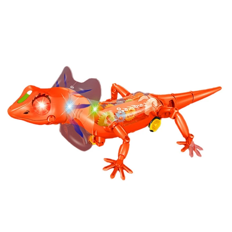 Walking Lizard Model Robotic Toys Battery Operated with Sounds Lights  Crawling Removable Tail Funny Animal|Electronic Pets| - AliExpress