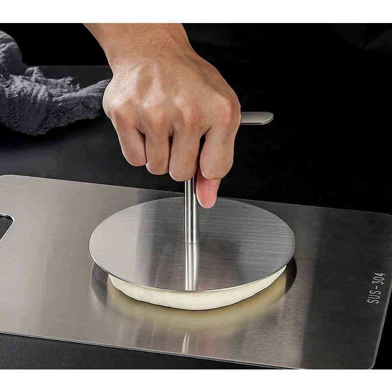 New Burger Press Bacon Press Grill Press Round Burger Smasher Con Manico In Acciaio Inossidabile Presse Per Barbecue Ferri Da Stiro