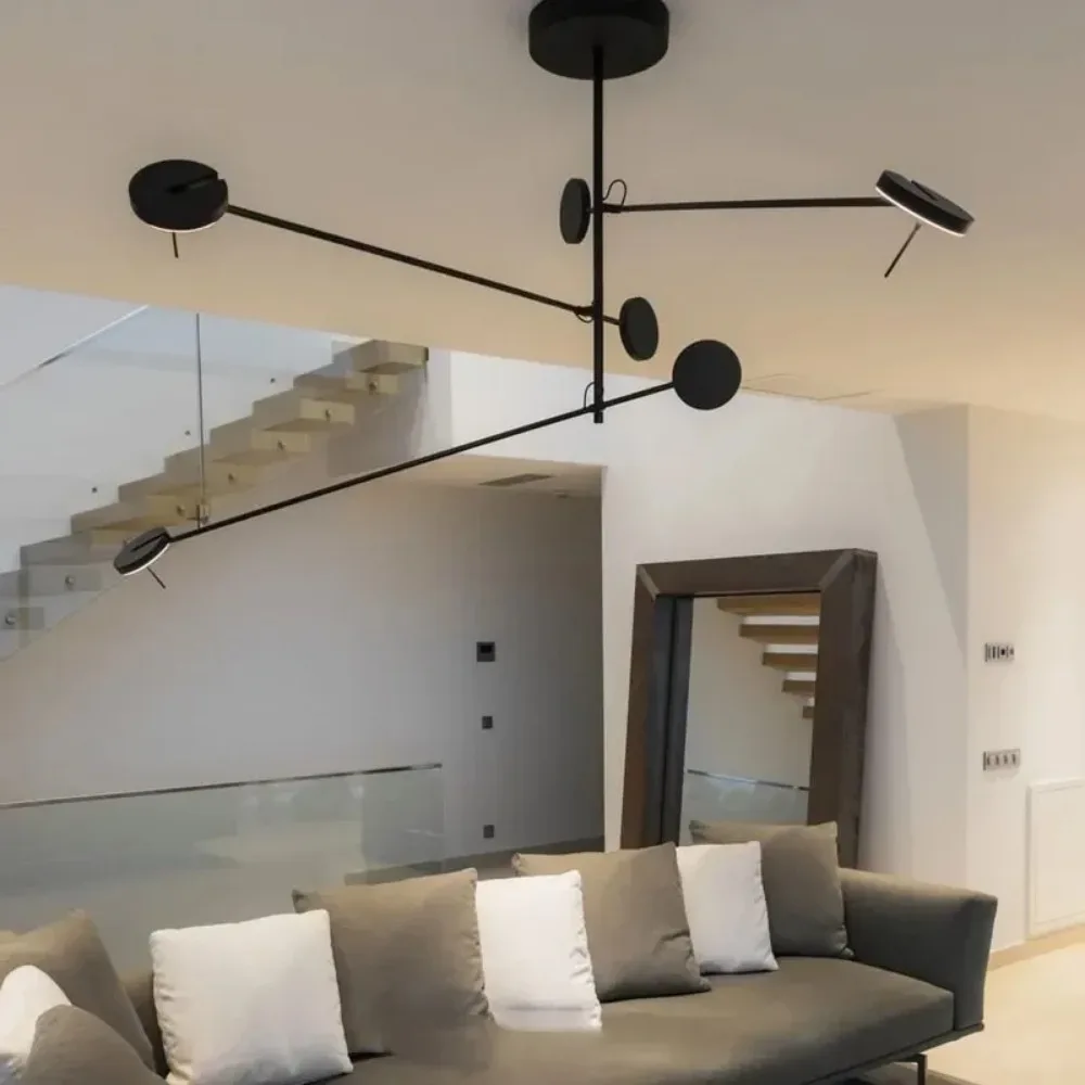 

Nordic Designer Led Ceiling Chandelier for Restaurant Coffee Table Room Desks Black Pendant Light Home Decor Lamp Lustre Fixture