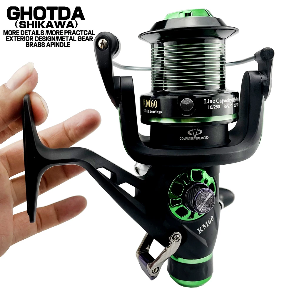 

KM5000 KM6000 Metal Spinning Wheel Sea Fishing Long Casting Wheel Road Asia Spinning Wheel Fishing Line Wheel Fishing