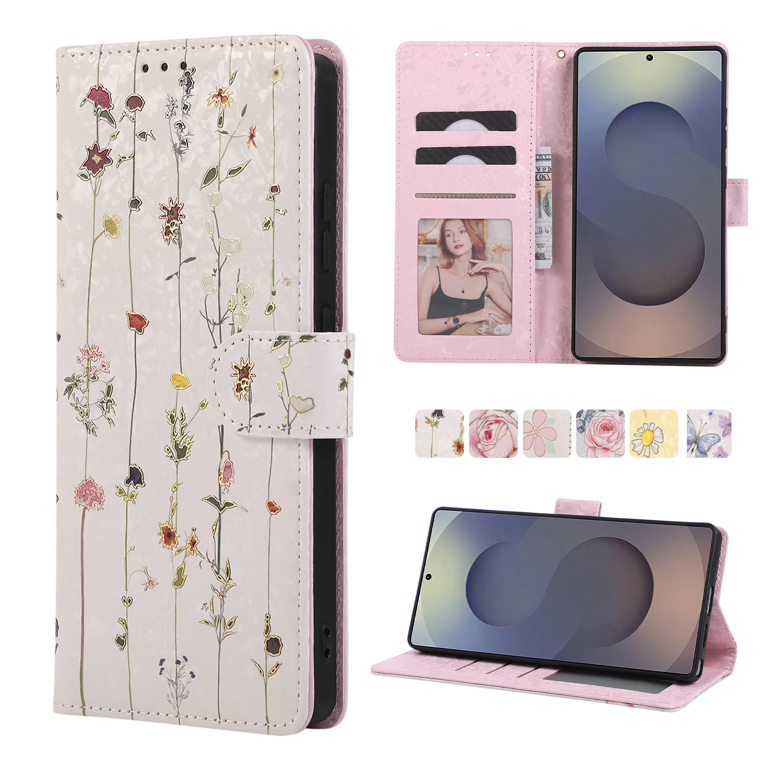 Luxury CAESBON Wallet Phone Case with RFID Blocking Security