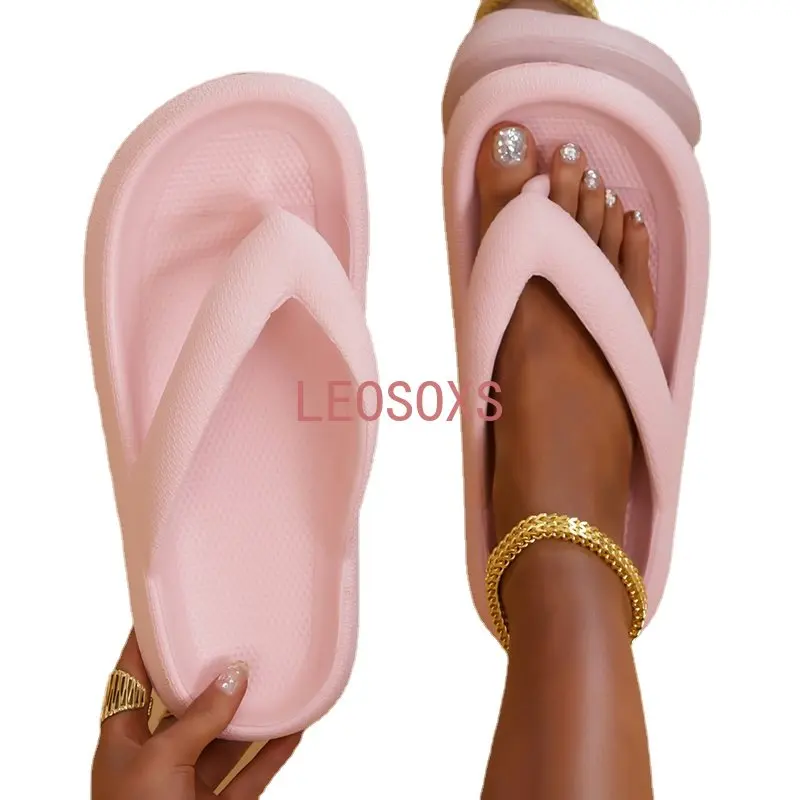 

Summer 2023 EVA Thong Platform Flip Flops for Women Clip Toe Soft Sole Cloud Slippers Woman Thick Bottom Non Slip Beach Sandals