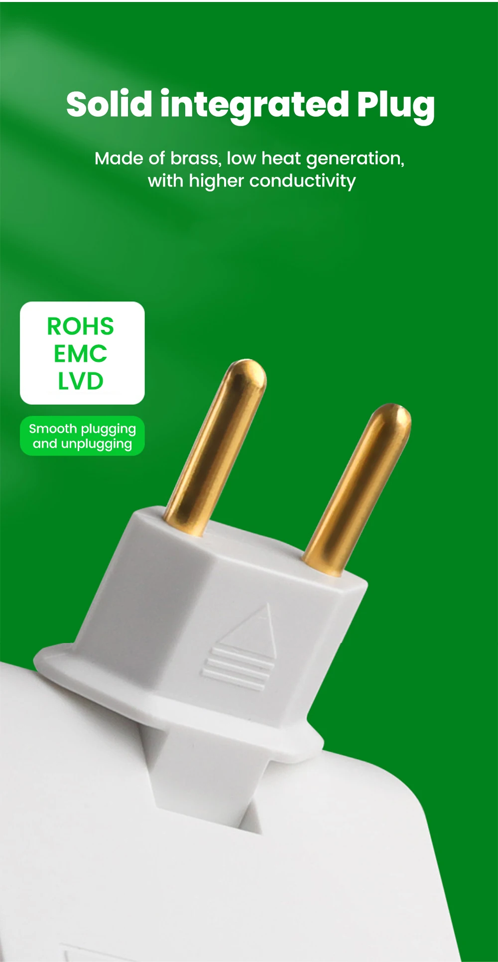 3-in-1 EU/US-Steckdose, Stecker-Adapter, faltbar, USA zu EU, Reise-Adapter, Stromkonverter, KR-Stecker, Steckdose, AC-Steckdose – Detail 10