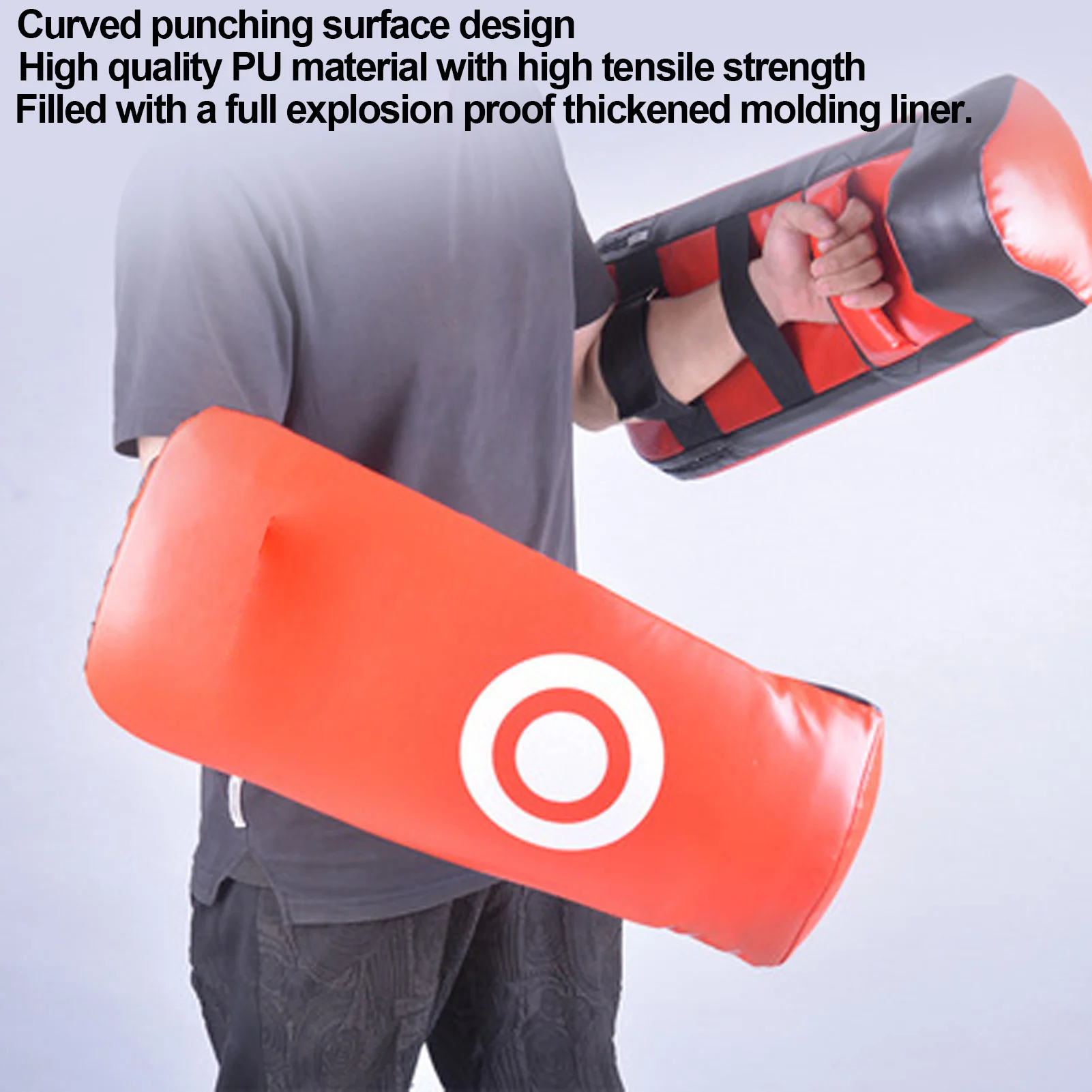 Boxing Kick Pad With Curved Punching Surface PU Leather Karate Kicking Shield Pad For Taekwondo Training