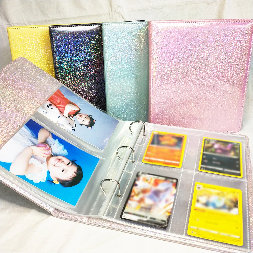 A5 Slip In Loose Leaf Photo Album 3 Ring Binder Photocard Page Pocket Protectors Card Sleeves for 4×6 10×15 Instax Mini