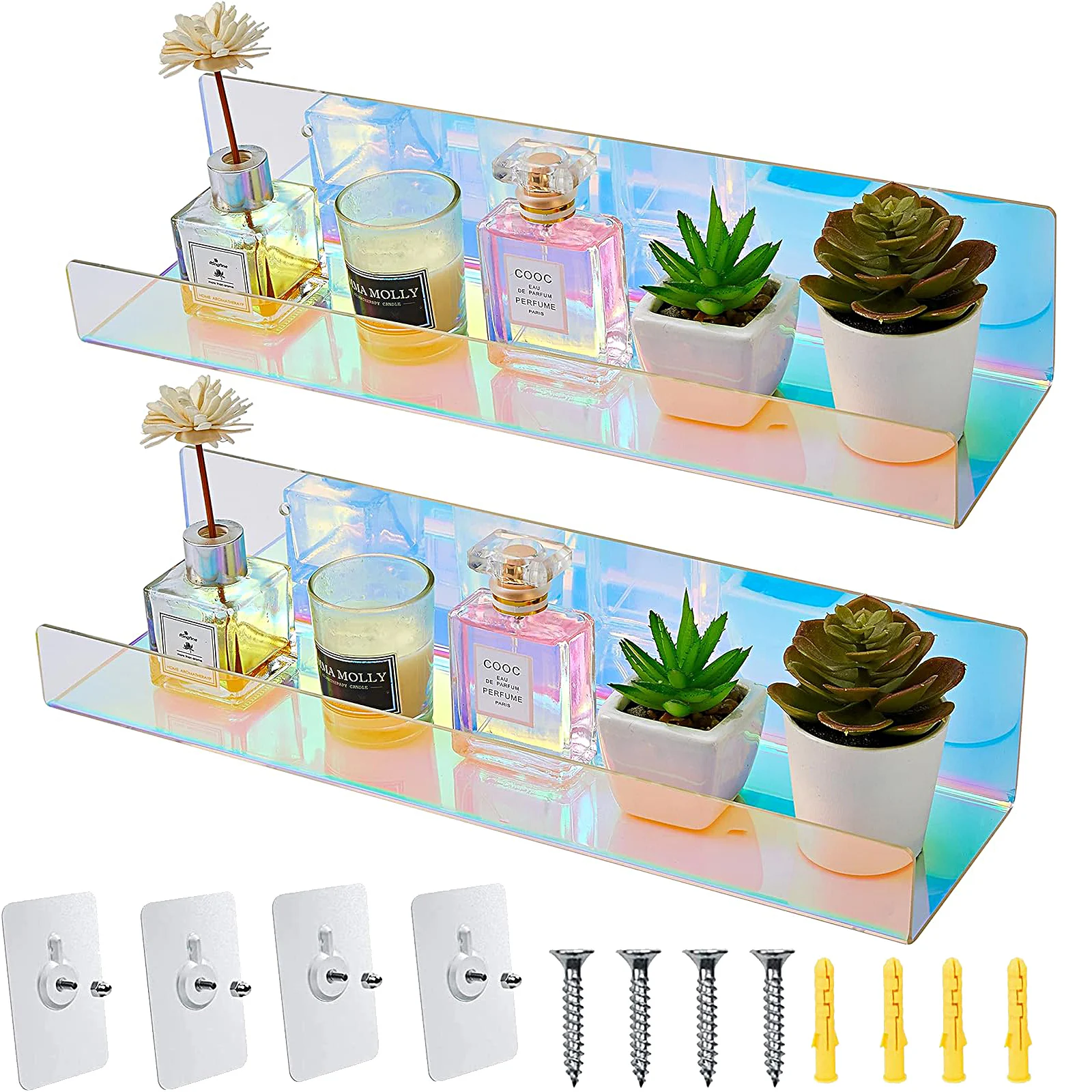 Colorful Acrylic Picture Ledge Shelf 2 | Colorful Acrylic Picture Ledge Shelf 1
