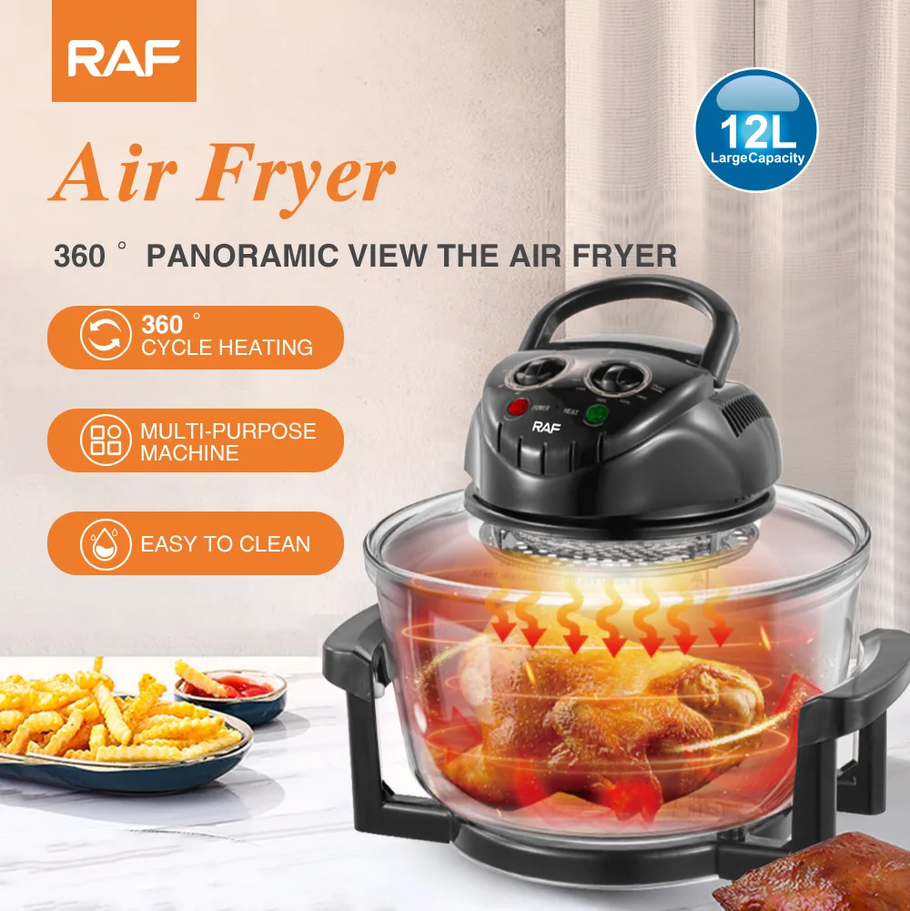 Hauswirt Air Fryer 12 Liters Light Wave Visible Airfryer Oven  Multi-functional Air Fryer Without Oil Small Home Baking Oven K7 -  AliExpress