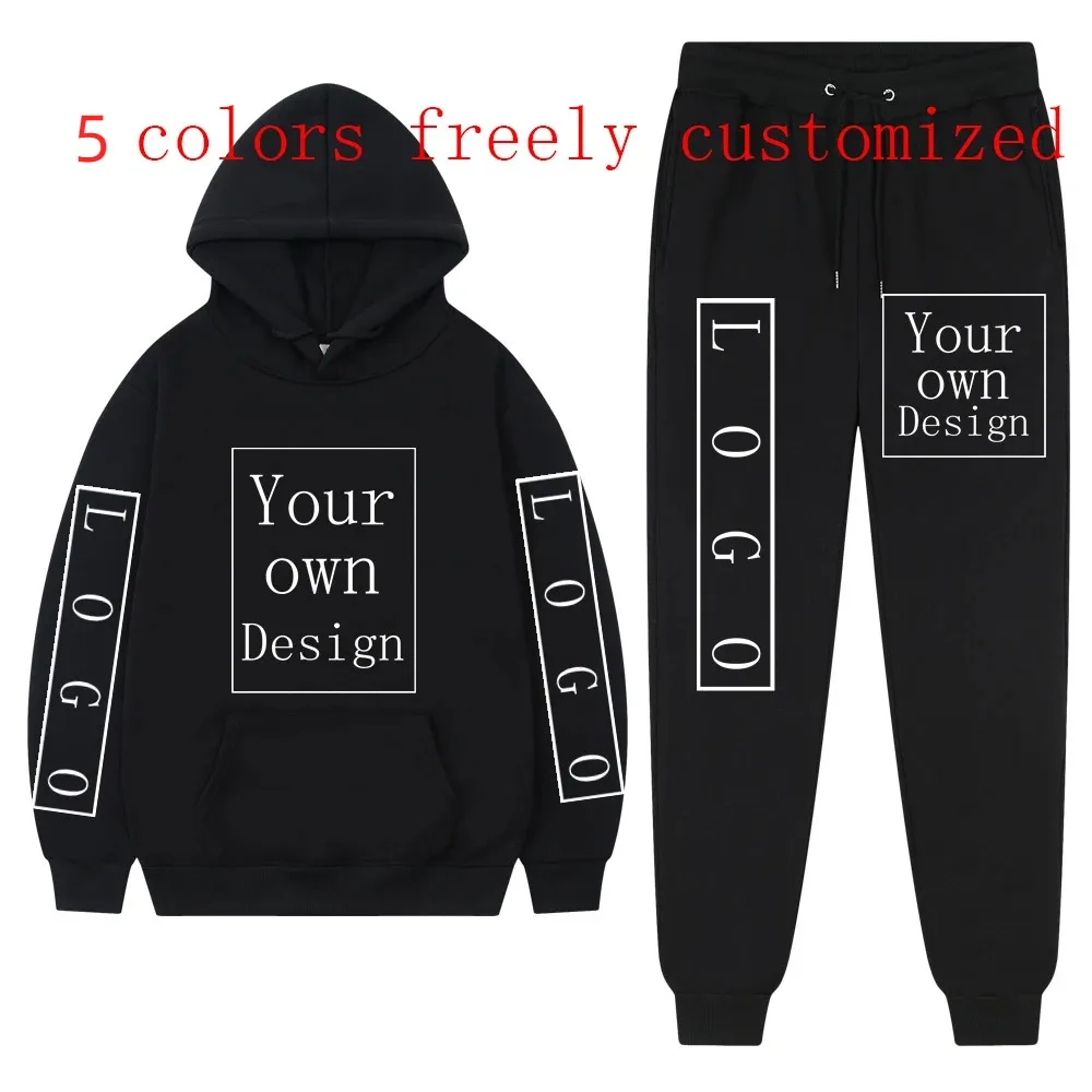 Your OWN Design Brand Logo/Picture Custom Men Women DIY Hoodies Trousers Casual Tracksuit Autumn Winter Fleece Thicken Outfits