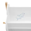 2 Tiers Cloud-shaped Children's White Bookcase with 4 Universal Wheels Easy to Move & Fix 6