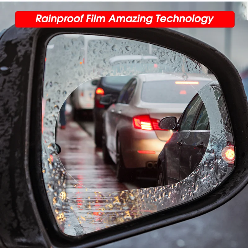 Auto Rückspiegel Regenschutz folie Fenster Glas Antifog wasserdicht  Aufkleber LKW Rückspiegel transparente Folie Autoteile - AliExpress