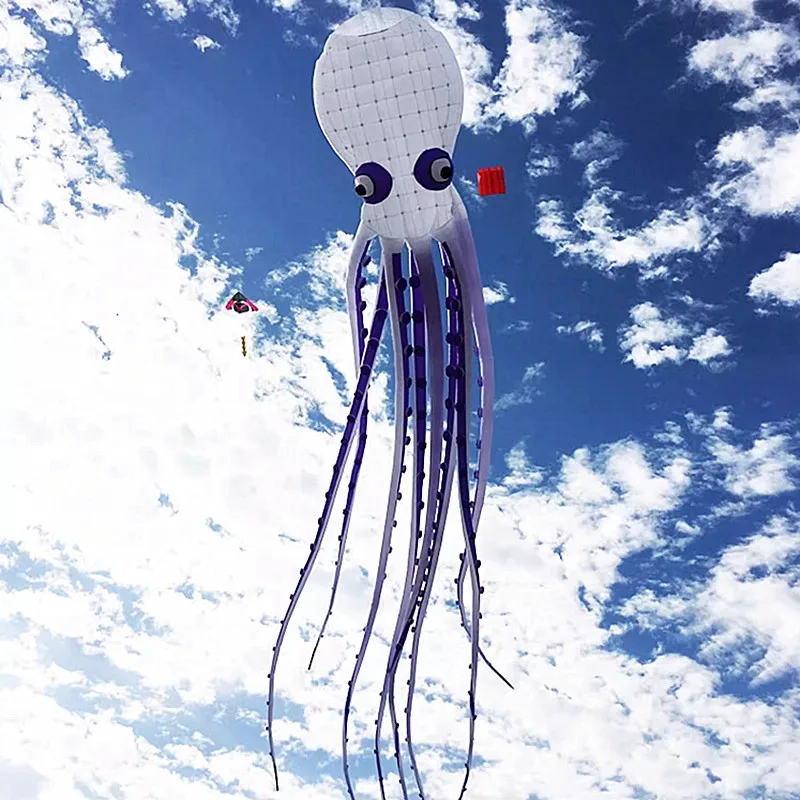 Free Shipping 20m octopus kites pendant Children outdoor games professional kite  flying set kite surfing windsock toy sports trial flag 1 set professional sturdy not easy to deform sports match referee flag referee tool