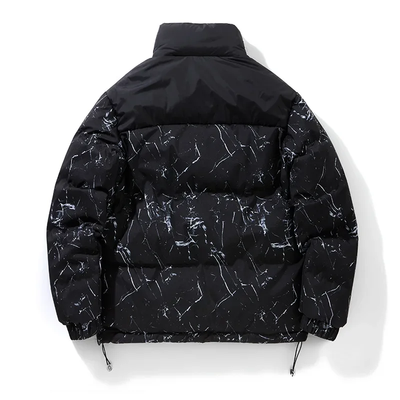 Winter 2022 men's winter coat cotton-padded jacket with cashew flower warm cotton-padded jacket coat