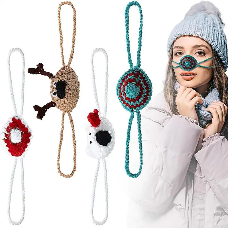 Nose Mitten Crochet Christmas Nose Cover Women Comfort Nose Guard Sleeping Nose Warmer Cozy Nose Cover for a Cold Nose 5