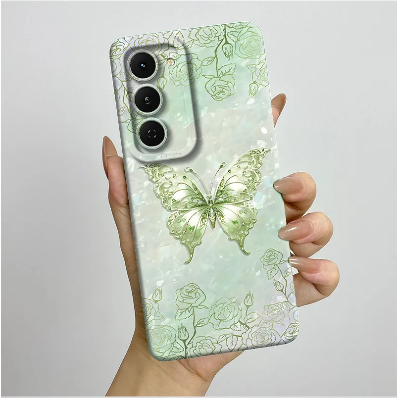 Aesthetic Flowers Slim Liquid Silicone Phone Case - Anti-Drop Protective Soft Cover