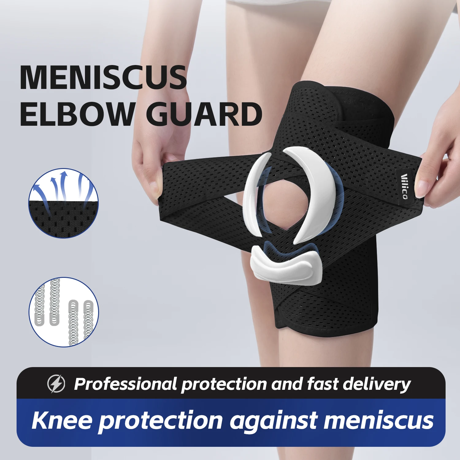 Pressurized Elastic Sports Knee Support 1