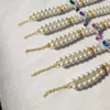 Cute Pet Accessories Double Layer Pearl Pet Necklace Sweet Flower Pendant Cat Neck Chain Adjustable Pearl Collar for Cats Puppy 5