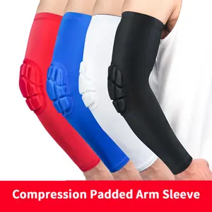 Sports Compression Elbow Padded Arm Sleeves for Basketball Football Volleyball Motocross Elbow Brace Protector Guard Bicycle Men