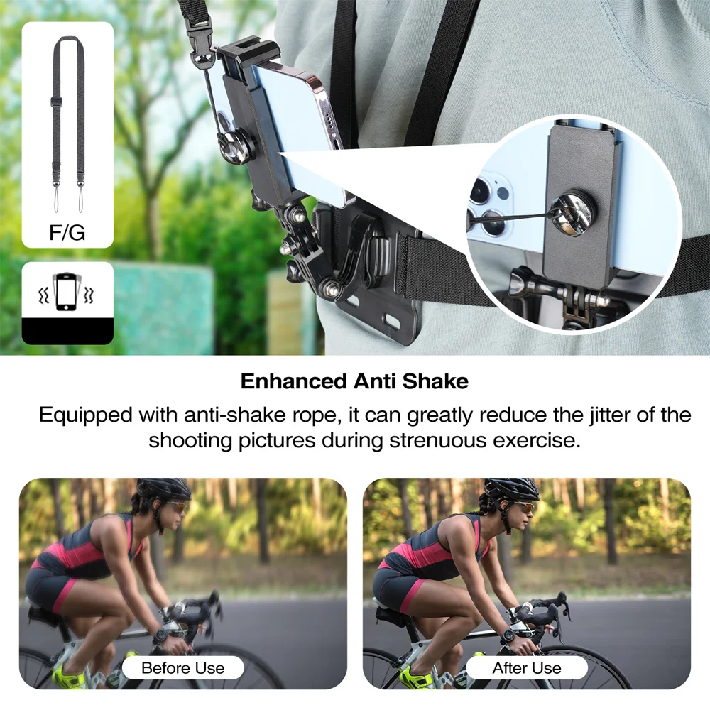 New Chest Strap Rotate Phone Mount for iphone Smart Phone Belt