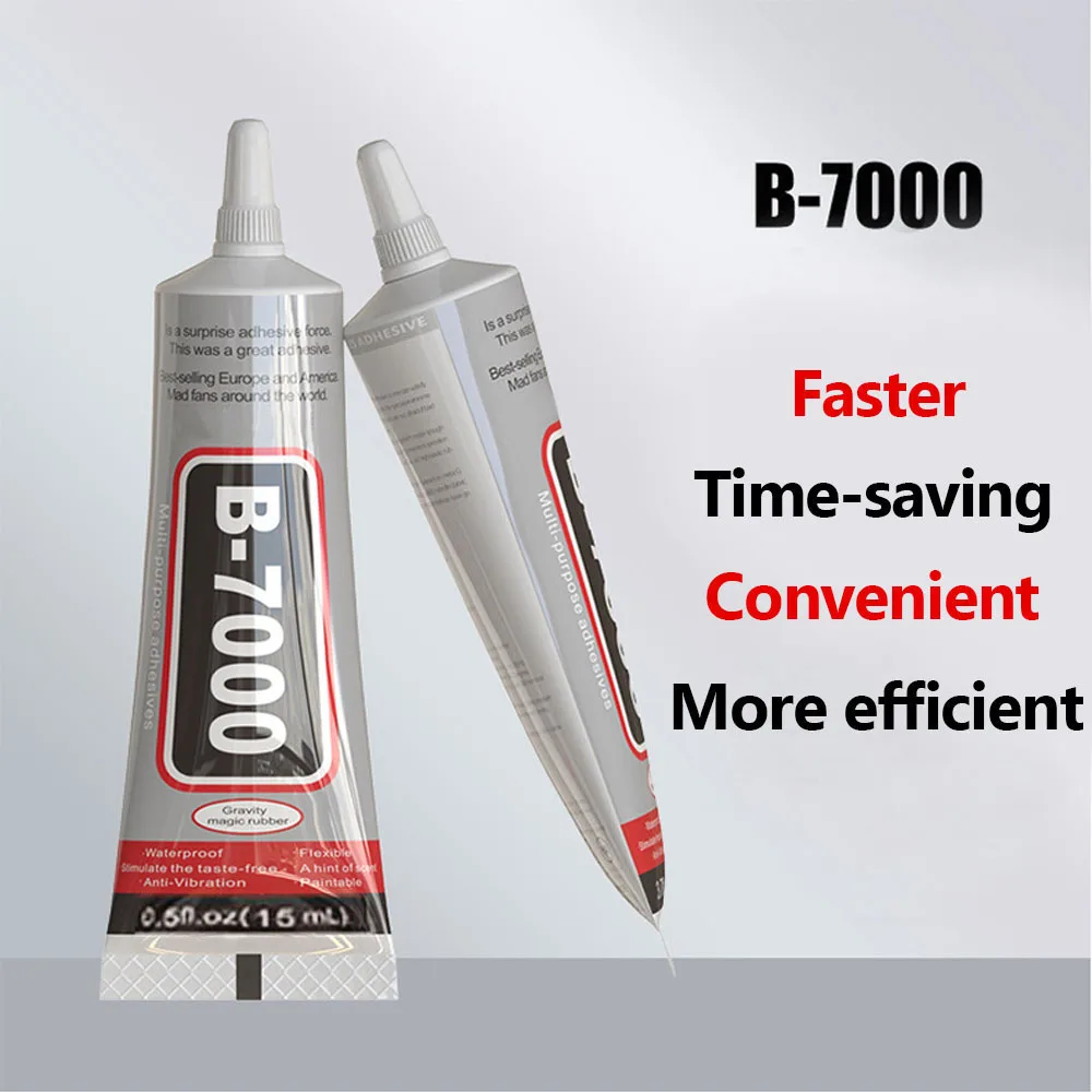 Contact Adhesive B7000 Glue 15ML Super Glue Clear Phone Repair Adhesive DIY Plastic Jewelry Liquid With Precision Applicator