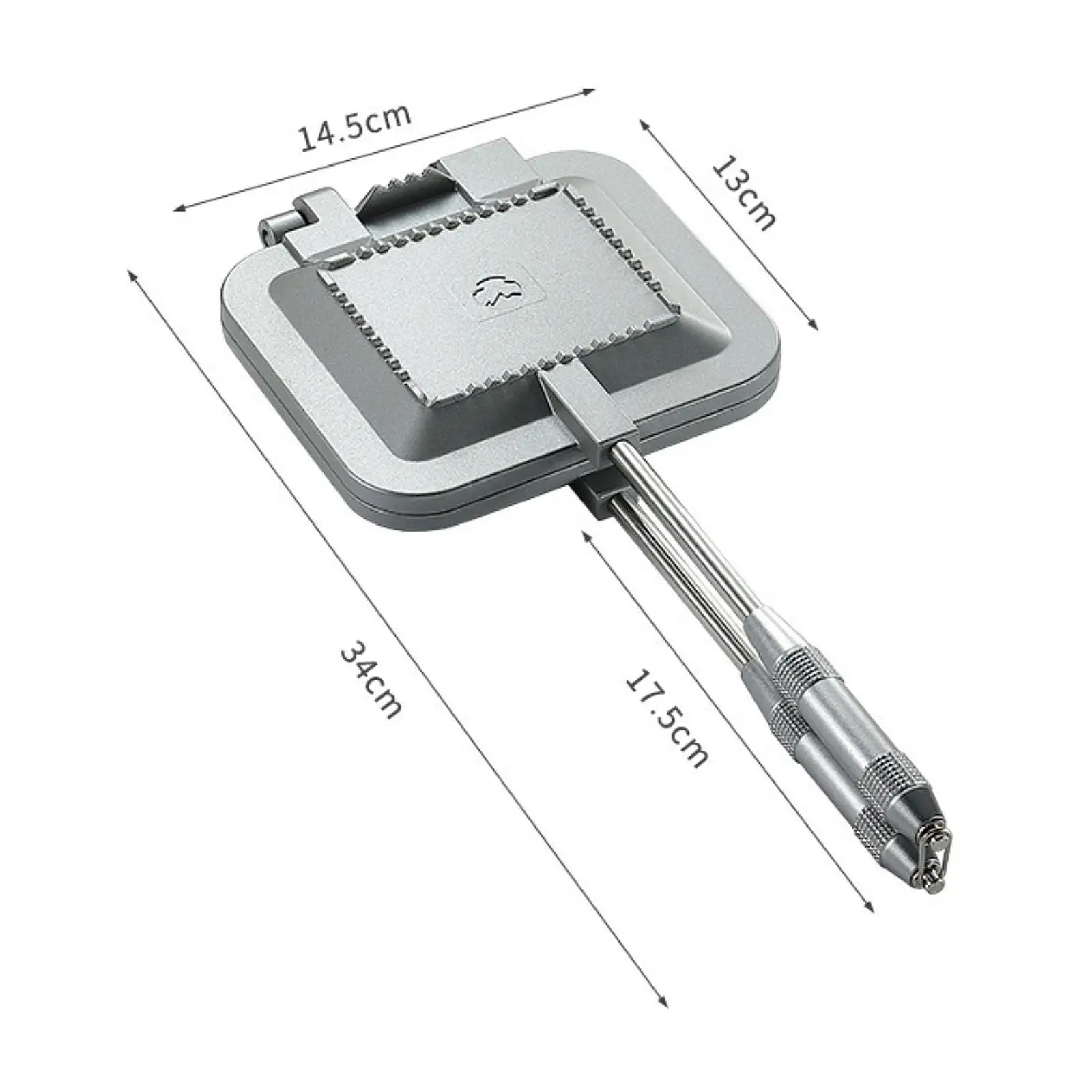 Sandwich Maker Grill Aluminum Flip Pan Portable Sandwich Hand Toaster Frying Pan for Outdoor Party Omelets Pancakes Frittatas 6