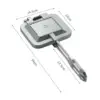 Sandwich Maker Grill Aluminum Flip Pan Portable Sandwich Hand Toaster Frying Pan for Outdoor Party Omelets Pancakes Frittatas 6