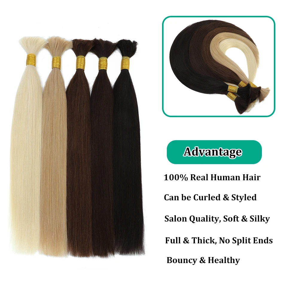 Blonde 613 Brazilian Human Hair Bulk For Braiding Remy 100% Human Hair Bulk Extension No Weft 100G Bundles Natural Black Brown