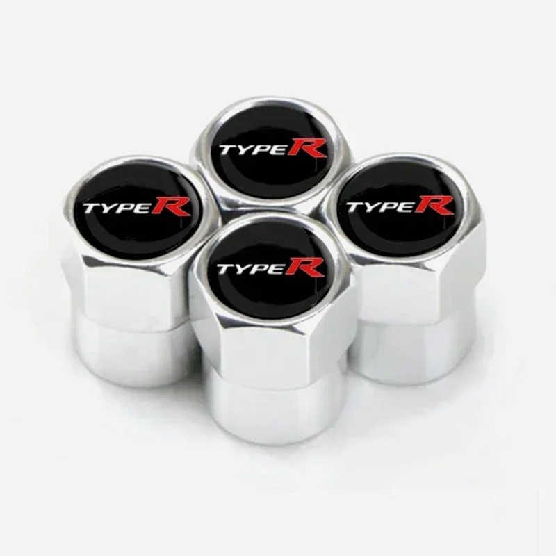 Sleek Aluminum Tire Valve Caps - Set of 4