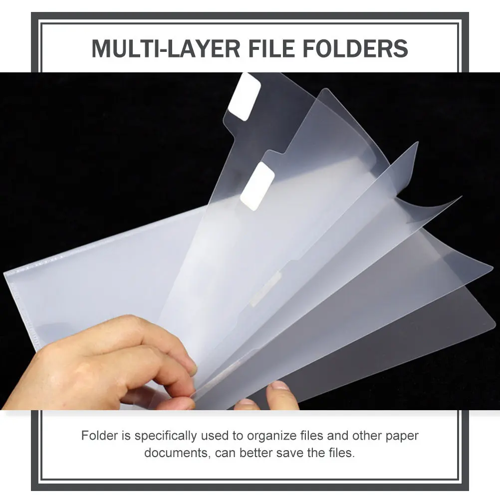 2Pcs 프리미엄 플라스틱 파일 폴더 사무실 학교 여행 계약 및 서류용 휴대용 다층 문서 정리함