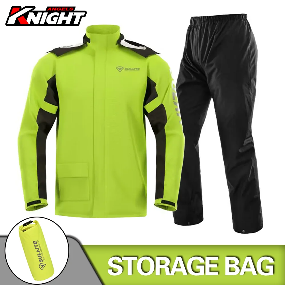 33,000ft Men's Women's Rain Suit Reflective Waterproof Rain Suit Packable Windproof Rain Jacket + Rain Trousers With Inner Mesh Water-Repellent Rain
