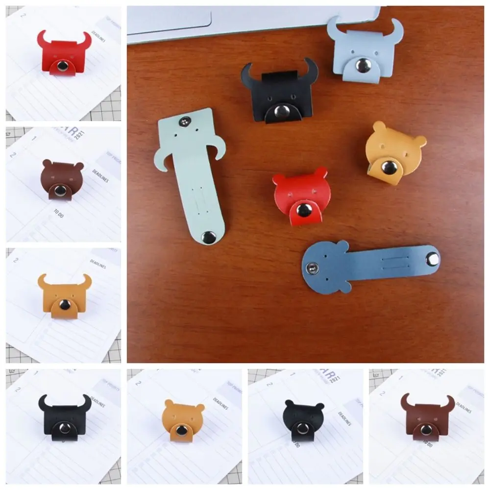 

Cute Leather Cable Winder Earphone Cord Winder Cable Management Cord Organizer Charger Cable Protector