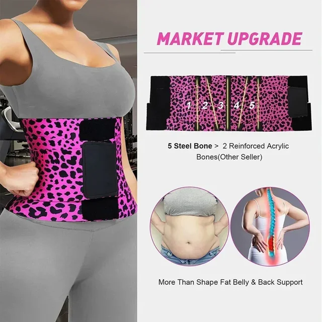 Belt Waist Cincher Ab Belt Tummy Control Body Shaper with Triple Wrap Corset Workout Sweat Band Sports Slimmer Gym Girdle Shaper 2