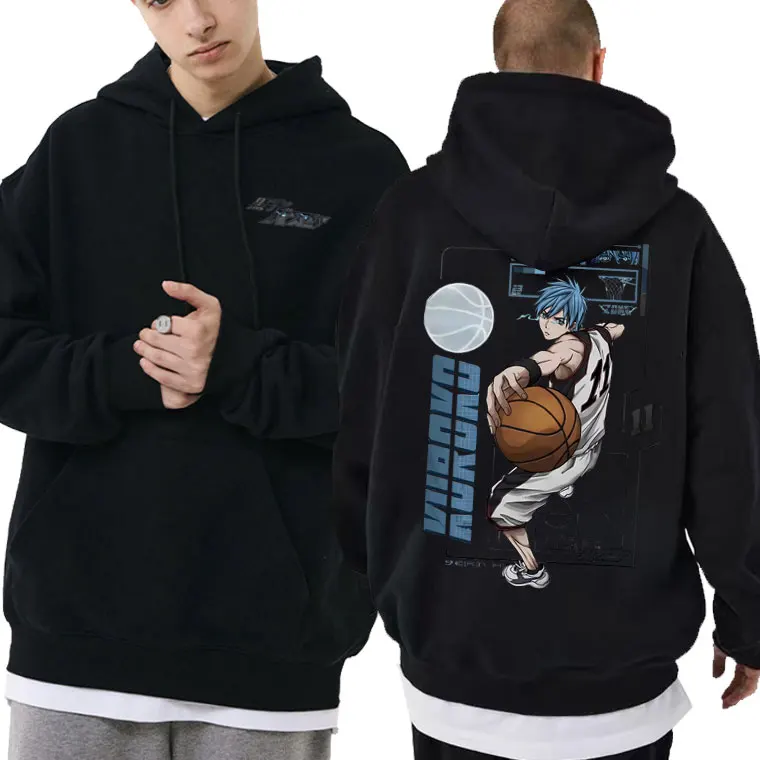 

Anime Kuroko's Basketball Kuroko Tetsuya Double Sided Print Hoodie Male Casual Manga Hoody Sweatshirt Cartoon Unisex Streetwear