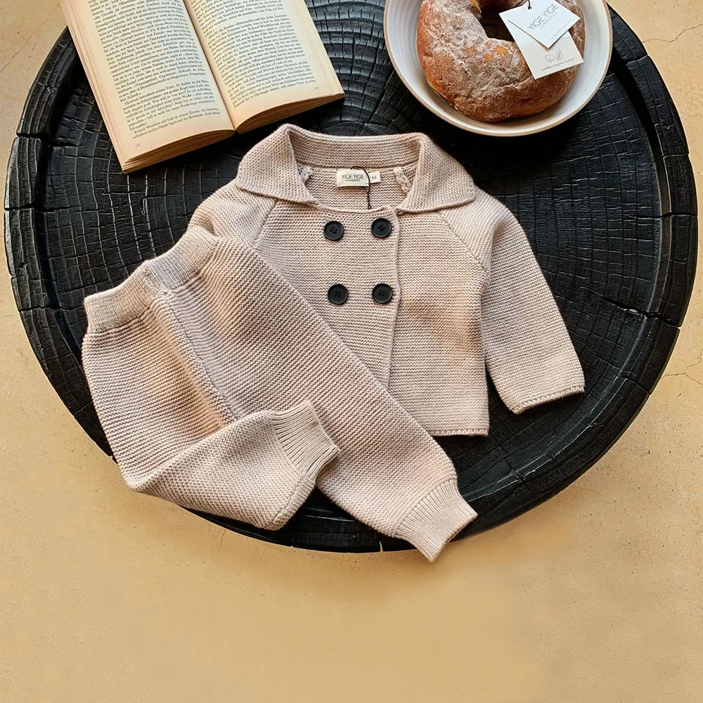 Autumn Winter Baby Boy Clothes Sets Long Sleeves Baby Boy Cardigan + Pants 2pcs Kids Outfits Infant Boy Clothes Sets