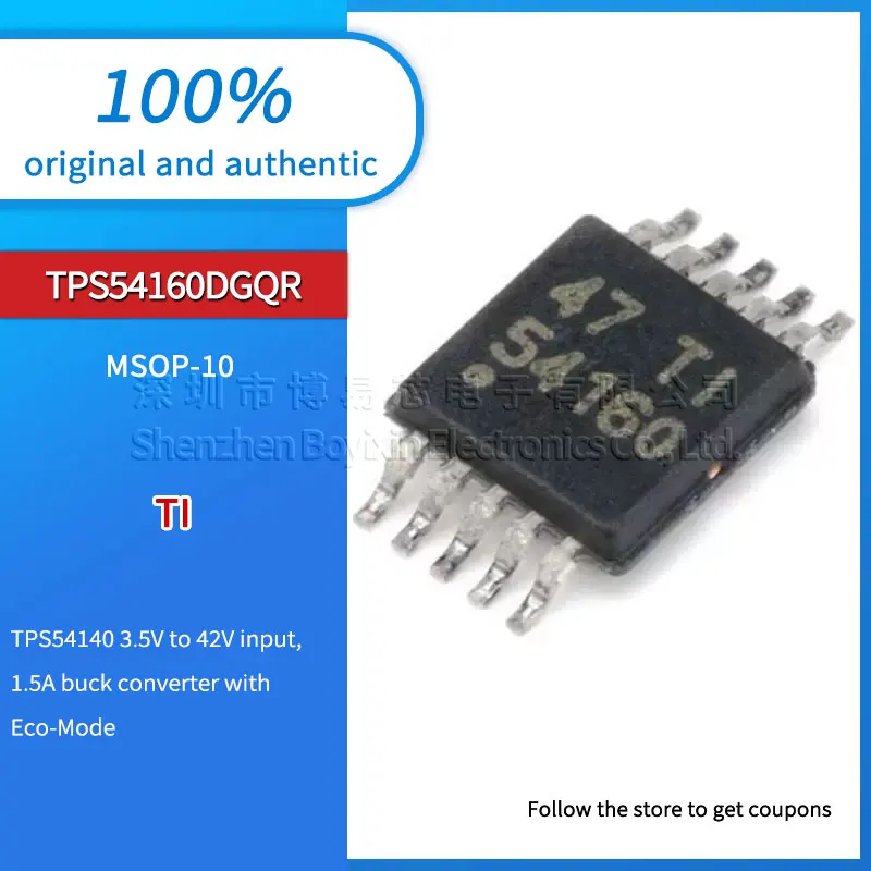 

TPS54140DGQR Шелковый экран, 54140 Оригинальный 3,5 V - 42V вход A, понижающий преобразователь
