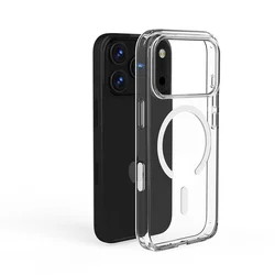 Crystal Clear Shockproof Magnetic Phone Case with MagSafe Charging Compatibility - iPhone 17 Pro (Clear)