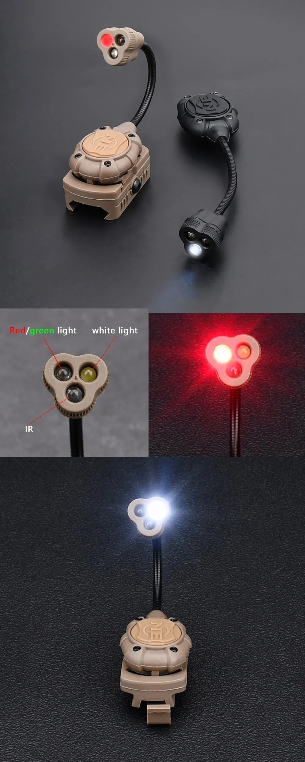 Description Picture 3 of itemAirsoft Tactical Helmet Strobe Light Mpls 3 Mode LED Helmet Lights Fast Helmet Lamp Hunting Survival Safety FlashLight