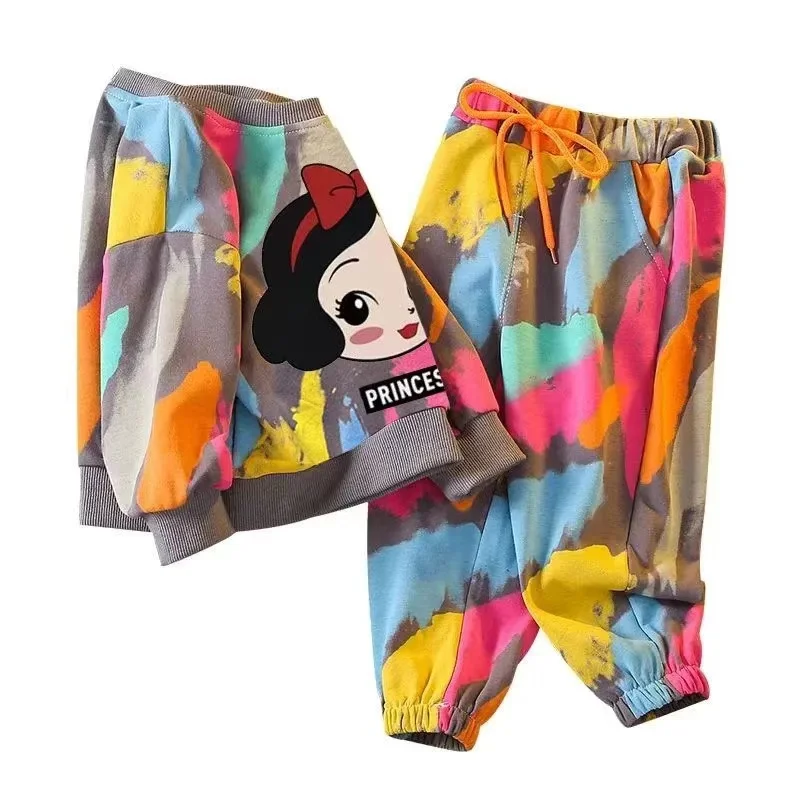 كنزة صوفية للأطفال بربطة عنق مصبوغة برسوم كرتونية...