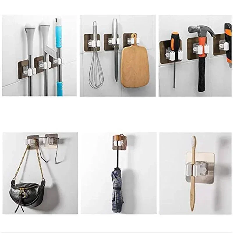 Adhesive Multi-Purpose Hooks 1pc for self adhesive hooks,multifunctional hooks,self adhesive wall hooks,heavy duty hooks,mop & broom holder,mop storage rack