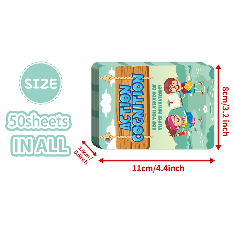 Hot Kids Action Cognition Cards Funny Q&A Learning Classroom Interaction Aids English Teaching Educational Toys Christmas Gifts 6