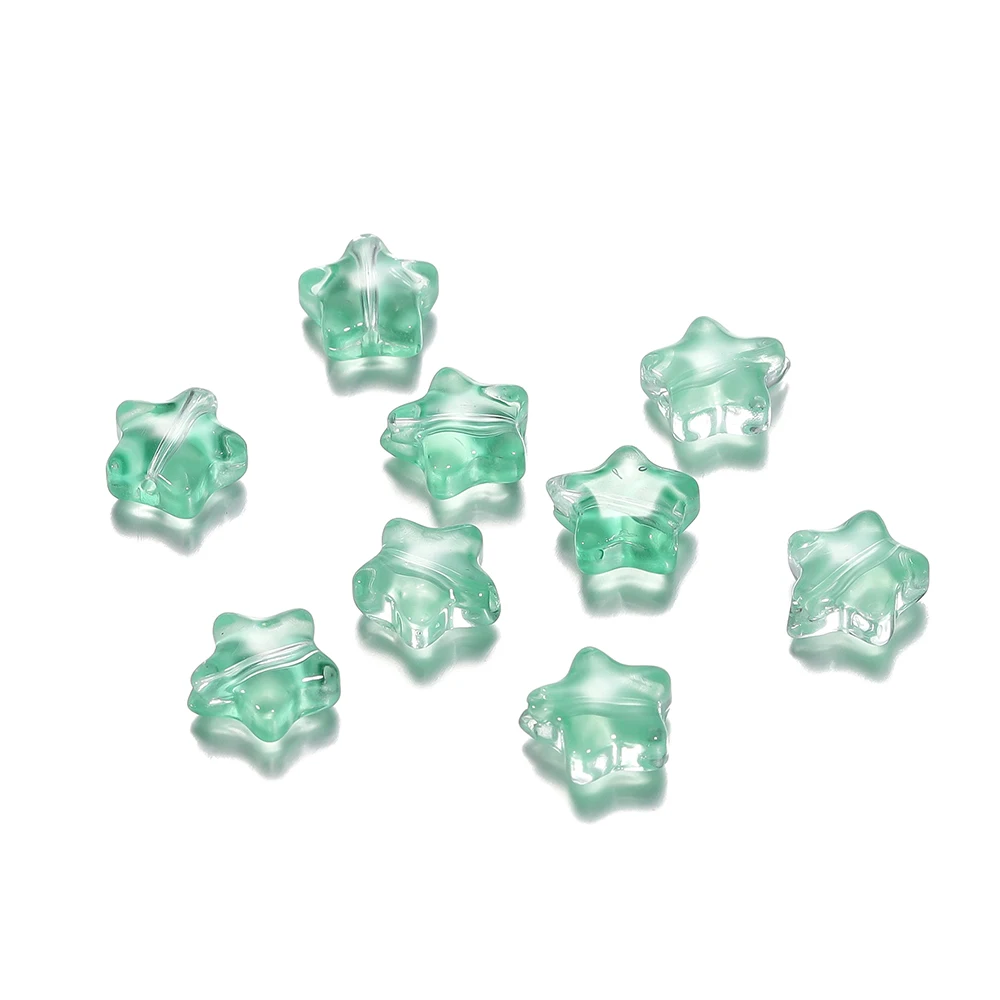 Vibrant Star-Shaped Czech Glass Beads for DIY Jewelry & Accessories (30 Pieces)