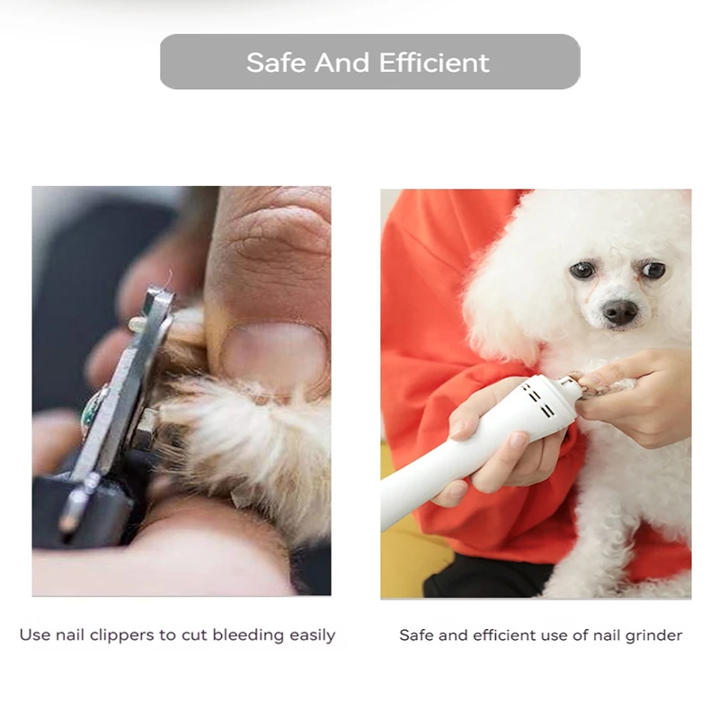 Electric Dog Nail Clippers for Dog Nail Grinders Rechargeable USB Charging Pet Quiet Cat Paws Nail Grooming Supplies 6