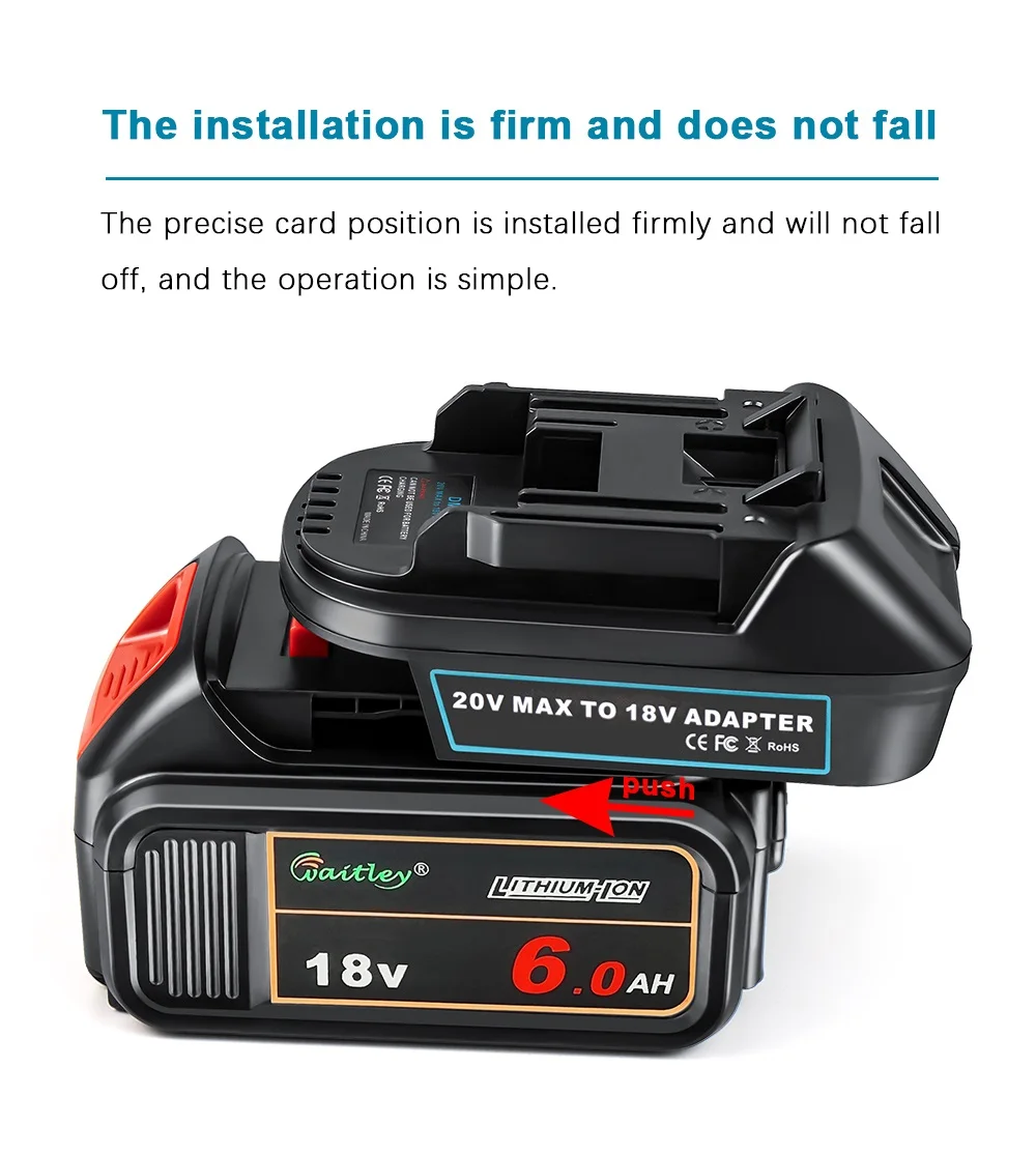 Battery Adapter for DEWALT or Milwaukee conversion to Makita Batteries MAKITA Po