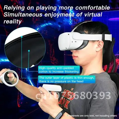 

Headband Cushion Soft Head Strap for Oculus Quest 2 VR Helmet Removable Professional VR Headsets Pad for Oculus Quest 2