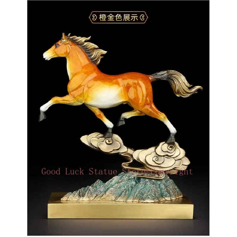 

Good Success Omens Home Shop Company BRONZE PING BU QINGYU GOOD LUCK thriving business money FENG SHUI Flying Horse 50% OFF
