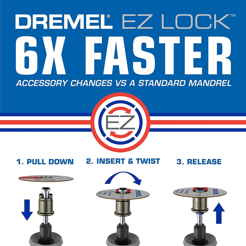 Dremel Max Life 커팅 휠 디스크 0.04 X1.5 X1.5 인치 성능 프리미엄 금속 회전 공구 연마기 액세서리 EZ506HP EZ423