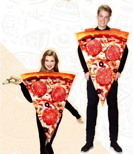 Costume da Pizza divertente per adulti Halloween Food Cosplay famiglia  gruppo abiti carnevale pasqua Purim Fancy