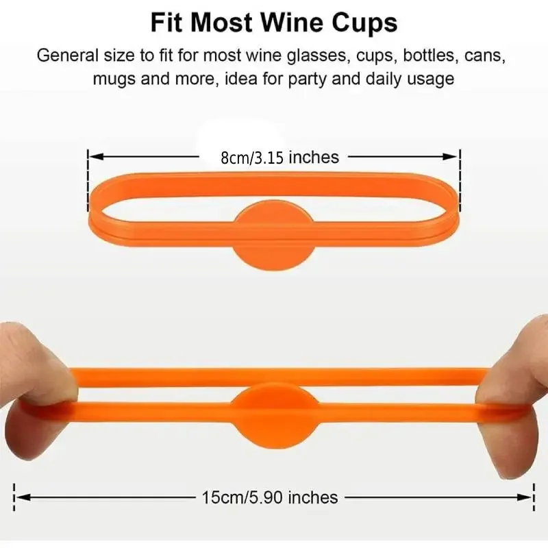 12Pcs Drink Markers Glass Cup Wine Glass Bottle Strip Tag Marker Silicone Drink Markers Wine Charms Tags for Guest