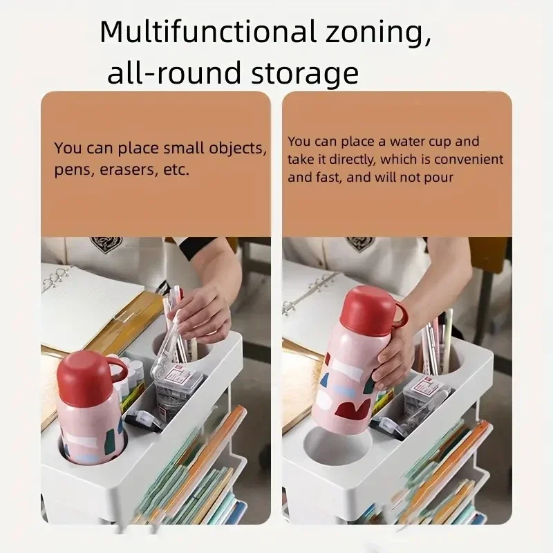 Movable Multi-layer Magazine Rack Desk Organizer Stand for Books Stationery Book Storage Accessories Office School Supplies book organizer