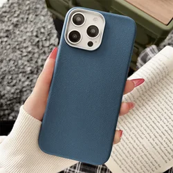 Luxury Leather Shockproof Phone Case with Camera Protection Cover for Redmi 11A (Blue)